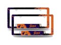 Phoenix Suns Chrome Metal Set Of 2 License Plate Frames With Bold Tie Dye Design 