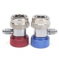 2pcs High Low Quick Coupler For R134a A C Manifold Gauge Set Brass Adapter Air Conditioning Accessory 