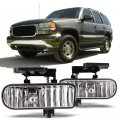 Cpw Fog Lights For 1999-2002 Gmc Sierra 1500 2500 2001-2002 Hd 3500 2000-2006 Yukon Lamp Replacement Pair Clear Lens 