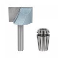 1 4 Shank Cutting 2 Flutes Carbide Tipped Cleaning Bottom Router Bits Er11 6 5mm Spring Collet Chuck For Cnc Engraving Machine 