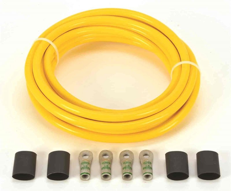 Battery Cable Kit 20 Ft 2 Gauge Copper Sgt With Two 3 8 In And 5 16 Lugs For Relocation