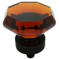 Cosmas 10 Pack 5268orb-a Oil Rubbed Bronze Cabinet Hardware Knob With Amber Glass 1-5 16 Diameter 