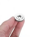 5pcs M8 Knurled Thumb Nuts 304 Stainless Steel Round Flat Head Through Hole Handle Nut Lock Adjusting Thin Type Silver