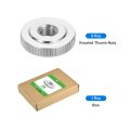 5pcs M8 Knurled Thumb Nuts 304 Stainless Steel Round Flat Head Through Hole Handle Nut Lock Adjusting Thin Type Silver