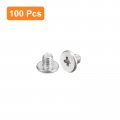 Uxcell M3-0 5 X 3mm 100pcs Flat Round Head Screws 304 Stainless Steel Phillips Drive Machine Hardware Fastener For Furniture