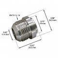 An10 Weld On Bung Stainless Steel Male Flare Weldable Fuel Tank Fitting Jic-10 An 7 8-14 Thread Hose Adapter Connector 2