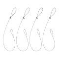 4pcs Gate Latch Cable Pull 15 Inch Stainless Steel Adjustable String Fence Lock Opener For Wooden Fences Garden Backyard Door 