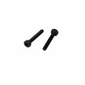 Uxcell M1 4x8mm 14 9 Alloy Steel Hex Socket Head Knurled Cap Screw Bolt Black 20pcs