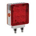 M42362r Y-a Pedestal Light Left Hand Double Post Square Chrome Led Rear For Car Truck Rv 3 Wire 460ma 26 Leds Polycarbonate 