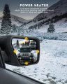 Tow Mirror Right Side Fit For 2021-2024d For F150 Pickup Truck With Power Adjusted Heated Black Cap Housingtowing