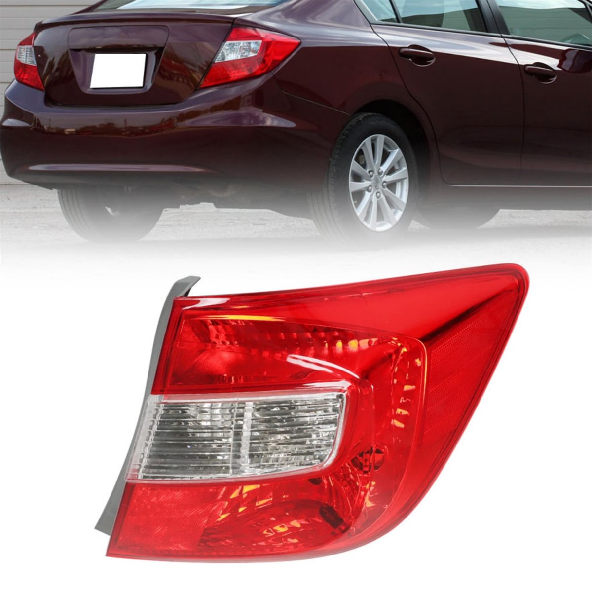 Brake Light Replacement For 2012 Civic Outside Tail 4 Doors Right Side Ho2801180 33500-tr0-a01