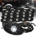 White Rock Lights 20 Pods For Trucks Suv Atv Utv Trailer 6000k Pure Led With 3 High Power Chips Ip67 Waterproof And 5m 