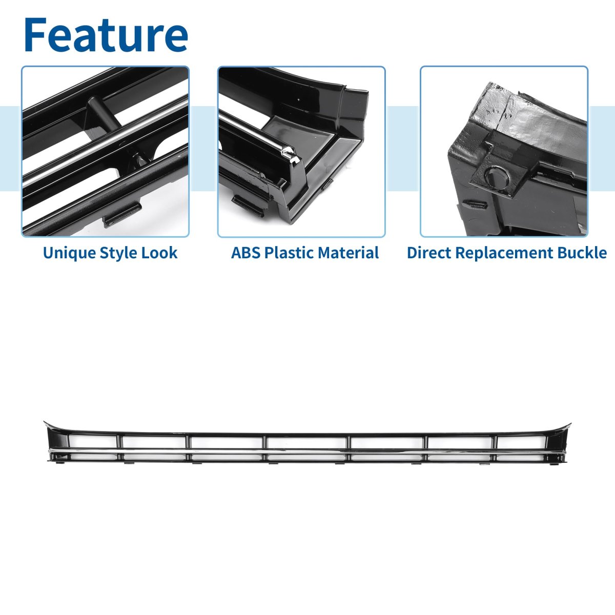 1 Pcs Lower Front Hood Bumper Grille Grill Cover Center Insert Trim No 4h0807697 For Audi A8 D4pa 2015-2018 Black