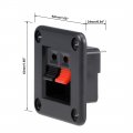 Uxcella 25pcs 2 Way Jack Socket Spring Push Release Connector Speaker Terminal Strip Block