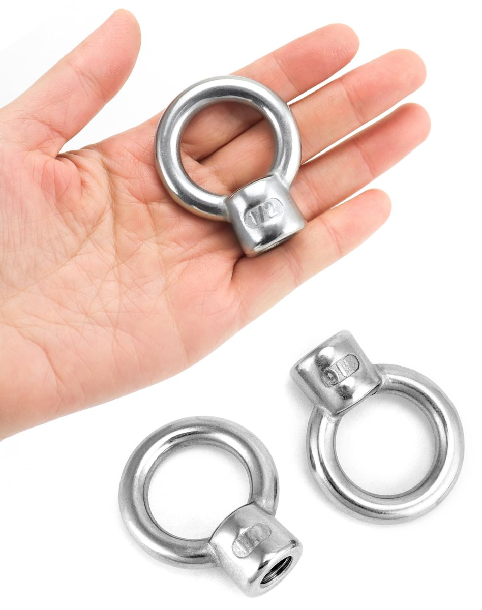 Lifting Eye Nut 4 Pack 1 2 Unc Marine Grade Stainless Steel 316