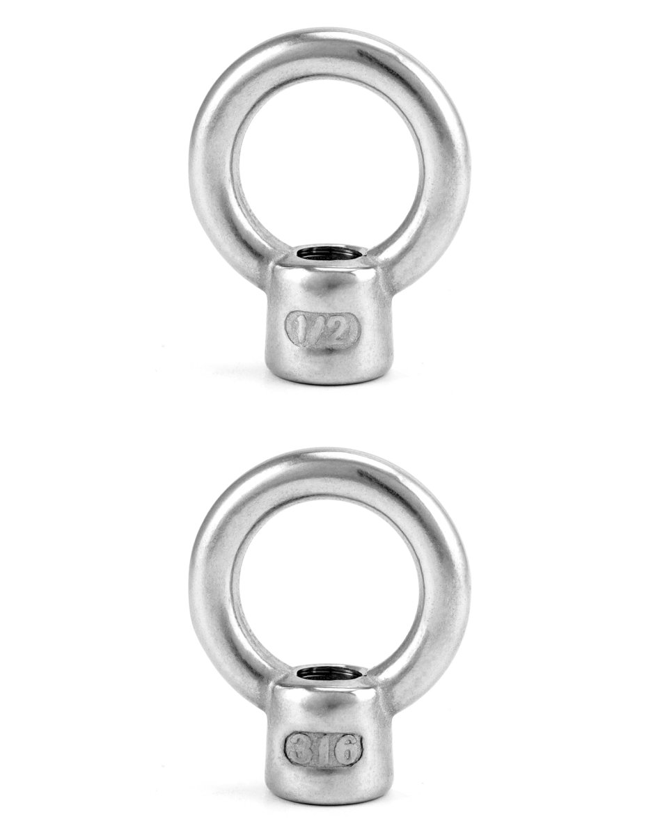 Lifting Eye Nut 4 Pack 1 2 Unc Marine Grade Stainless Steel 316