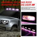 Auto Dynasty Universal Off-road Front Top Roof Mounted Adjustable Angel Fog Lights Lamps With Switch And Wiring Harness Black