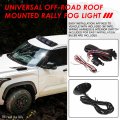 Auto Dynasty Universal Off-road Front Top Roof Mounted Adjustable Angel Fog Lights Lamps With Switch And Wiring Harness Black