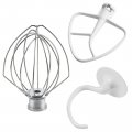 Kitchen Mixers Attachments Including K45dh Coated C-dough Hook K45b Flat Beater K45ww Wire Whip 3 Set Compatible For 4 5 Qt 