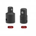 Uxcell 1 4 F To 3 8 M 2 Socket Adapter Set Of Pcs Female Male Cr-v Steel Black