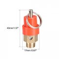 Uxcell Safety Valve Air Compressor Pressure G1 8 Male 115psi Set Red Hat 1pack