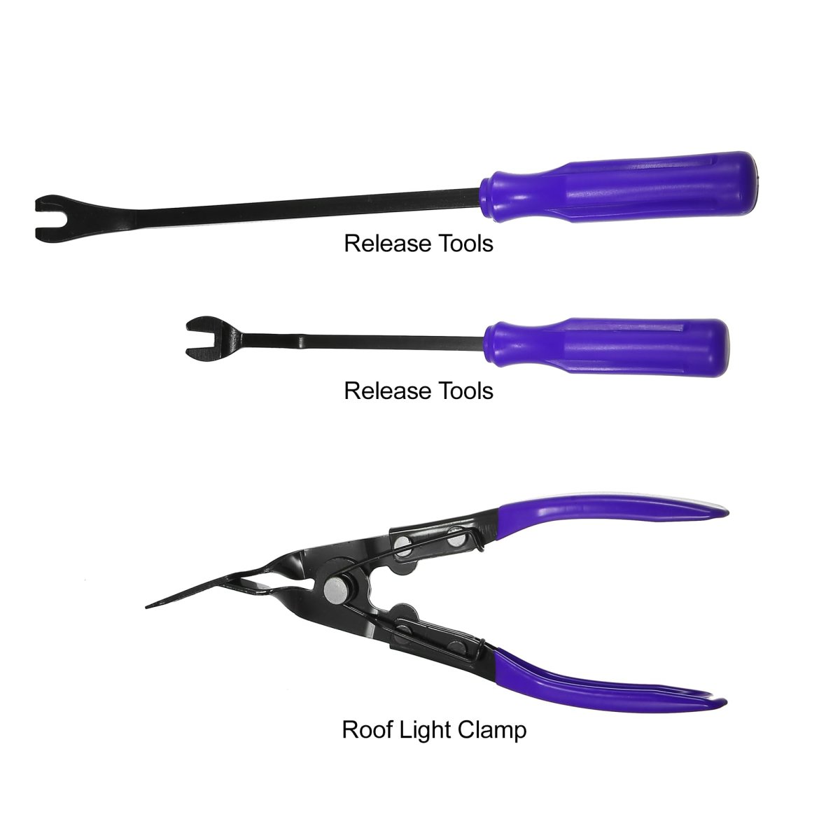 3pcs Blue Clip Pliers Set And Fastener Remover Auto Upholstery Combo Repair Kit