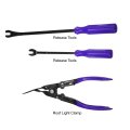 3pcs Blue Clip Pliers Set And Fastener Remover Auto Upholstery Combo Repair Kit