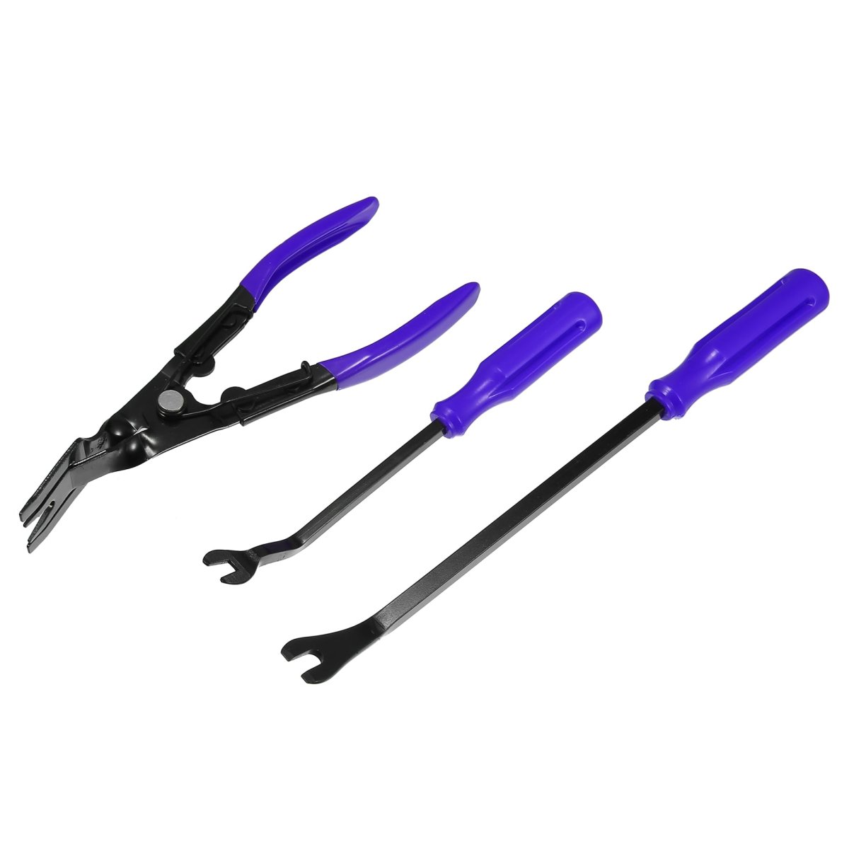 3pcs Blue Clip Pliers Set And Fastener Remover Auto Upholstery Combo Repair Kit