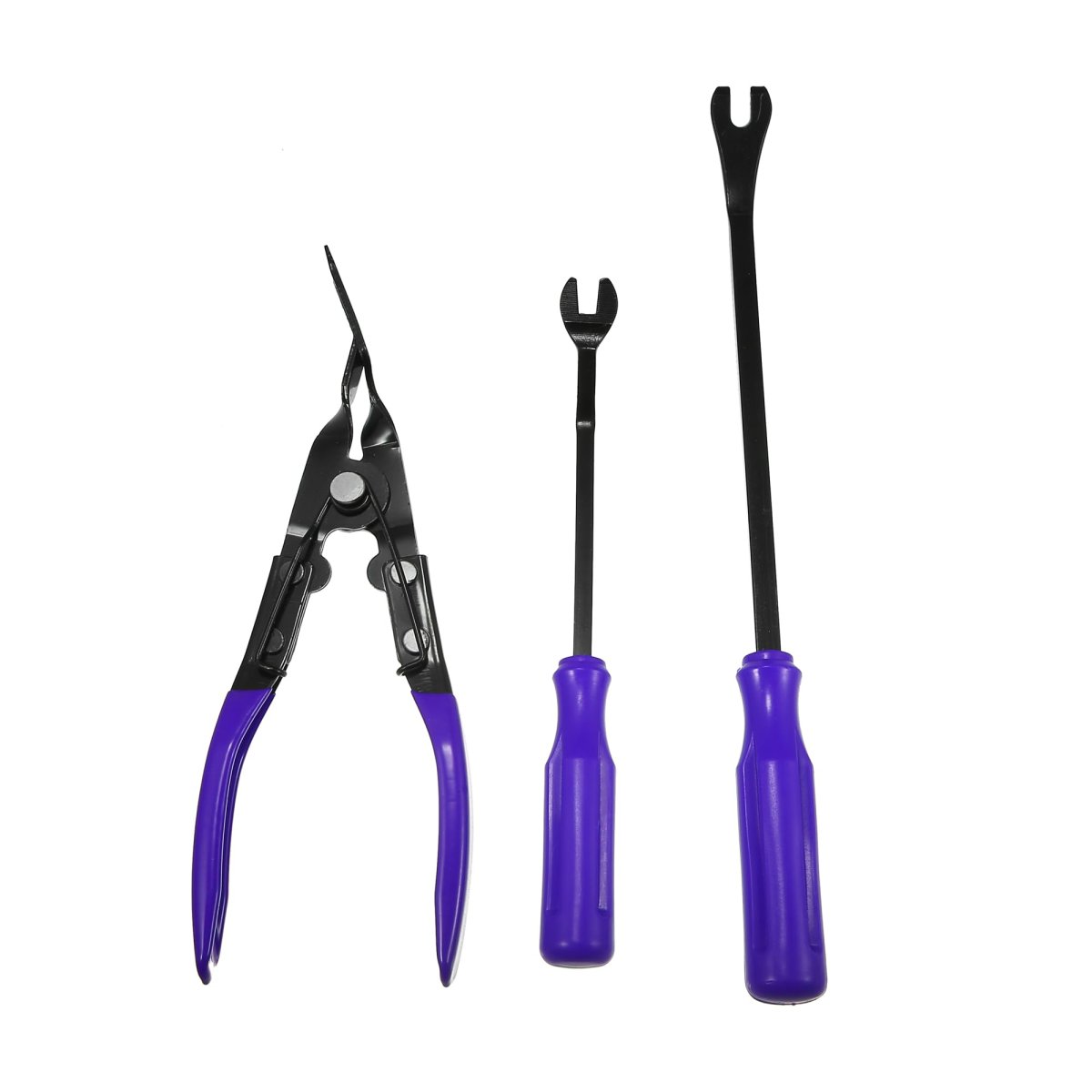 3pcs Blue Clip Pliers Set And Fastener Remover Auto Upholstery Combo Repair Kit