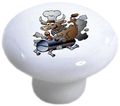 Set Of 2 Bbq Ceramic Cabinet Drawer Pull Knobs 