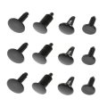 Panel Retainer Assortments Plastic Black Push In Clips 0 275 Max Diameter 19 Min 12 Pieces Alx-pau-rb-963-075d-cl360a50 