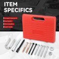14pcs Professional Steering Wheel Remover Lock Plate Compressor Set With Portable Storage Case Sturdy Steel Construction