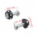 Uxcell 4pcs Black Aluminum Alloy Decorative License Plate Bolt Screw For Car Motorcycle
