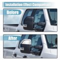 Uxcell 1 Pair Chrome Plated Top Half Mirror Cover Ford F-350 Super Duty 2017-2022 F-550 2017-2019 For F-450