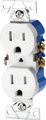 Eaton Tr270-9w Tamper Resistant Duplex Receptacle White 