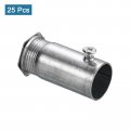 Uxcell Emt Coupling 20mm 13 16 Inch Set Screw Conduit Fittings 48mm Length Electrical Pipe Connector 0 7mm Wall Thick 25pack