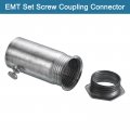Uxcell Emt Coupling 20mm 13 16 Inch Set Screw Conduit Fittings 48mm Length Electrical Pipe Connector 0 7mm Wall Thick 25pack