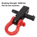 Shackle Hitch Receiver D Ring With 45000 Lbs Break Strength Lightweight For Vehicle Recovery