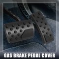 X Autohaux 1 Set Brake Pedal Pad Gas Accelerator Cover For Jeep Grand Cherokee Dodge Durango 2011-2021 Black