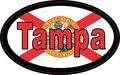 4in X 2 5in Oval Florida Flag Tampa Sticker By Stickertalk 