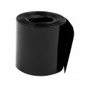 Uxcell 55mm Flat Width 5 5m Length Pvc Heat Shrink Tube Black For 18650 Batteries 