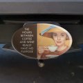 The Hours Between Coffee And Wine Really Have No Purpose Funny Humor Oval Tow Trailer Hitch Cover Plug Insert
