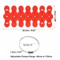 X Autohaux 1 Set Universal Motorcycle Atv 11 61 Silencer Exhaust Muffler Pipe Heat Shield Cover Guard Protector Red