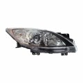 Right Headlight Assembly For 2010 2011 Mazda Mazda3 Led Light Source Clear Plastic Lens Side Position Model Ma2519130 