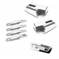 Sizver Chrome Door Mirror Door Handle Tailgate Covers For 2009-2014 Chevrolet Traverse Without Camera Hole 