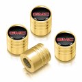 Ipick Image For Gmc Red Logo In Black On Golden Aluminum Cylinder-style Tire Valve Stem Caps