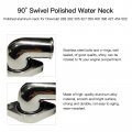 Jem Jules Polished Aluminum 90a Swivel Water Neck For Sbc Bbc Chevy 327 350 454 396