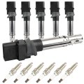 6 Ignition Coils And Iridium Spark Plugs Set Compatible 2006-2008 For Volkswagen Passat 3 6l V6 2007-2008 Audi Q7 Replacement
