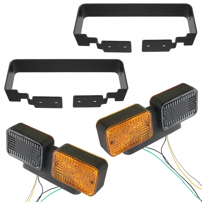 Caltric Light Guards W Lights For John Deere 4049m 4049r Compact Tractor 2014-2022