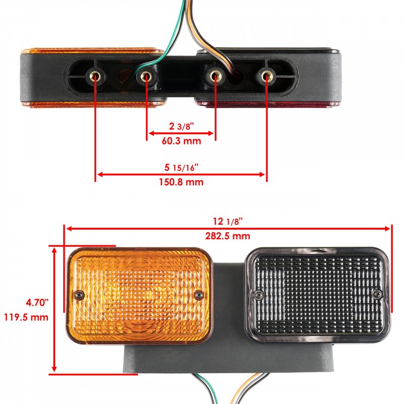 Caltric Light Guards W Lights For John Deere 4049m 4049r Compact Tractor 2014-2022